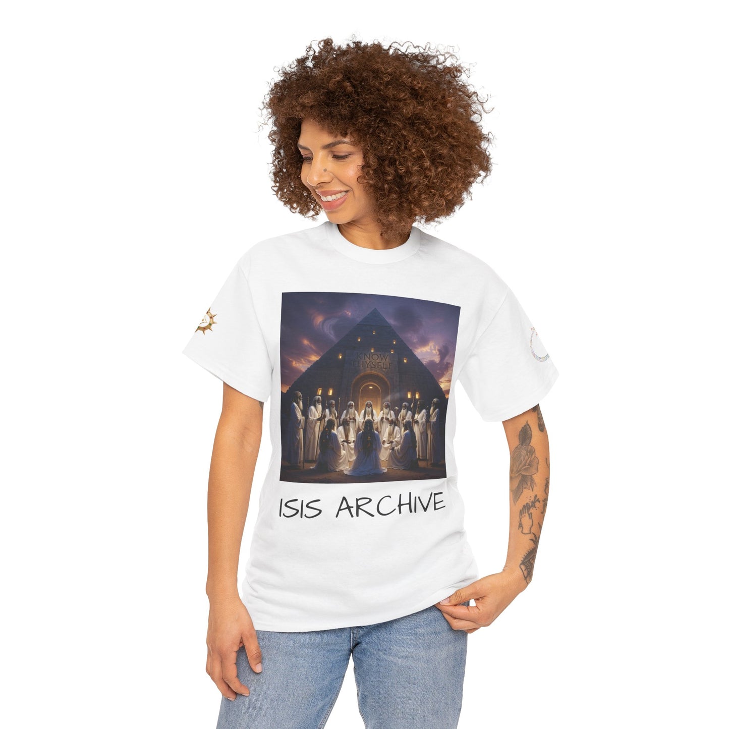 Mystic Ceremony T-Shirt — 'Isis Archive' Egyptian Temple Graphic Tee
