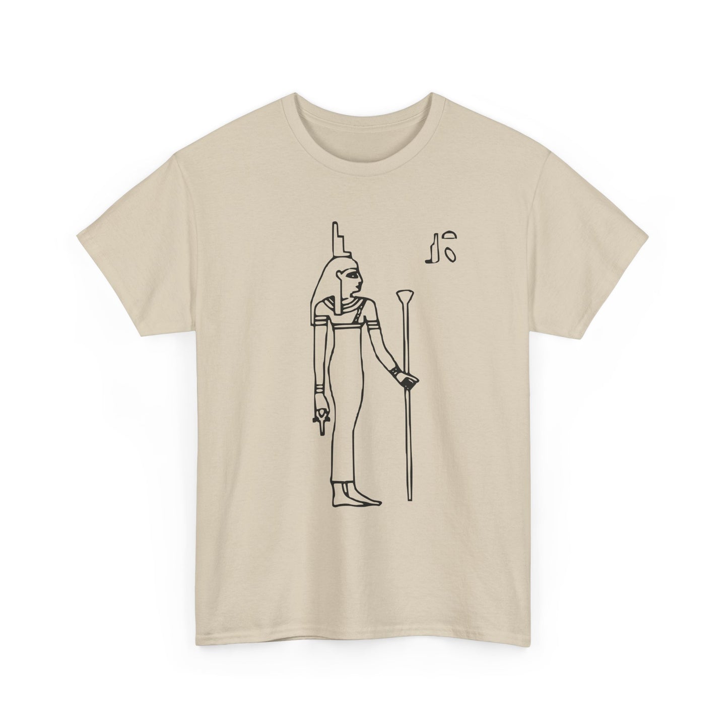 Egyptian Goddess Tee — Minimal Line Art Anubis Front with “Know Thyself” Back