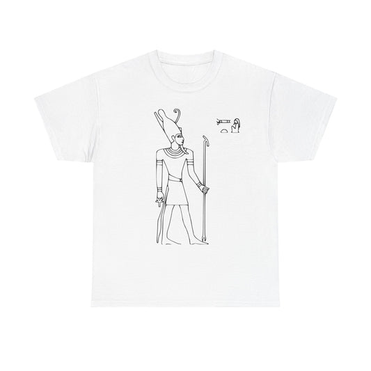 Egyptian God Line Art T‑Shirt — “Inner King” Graphic Tee