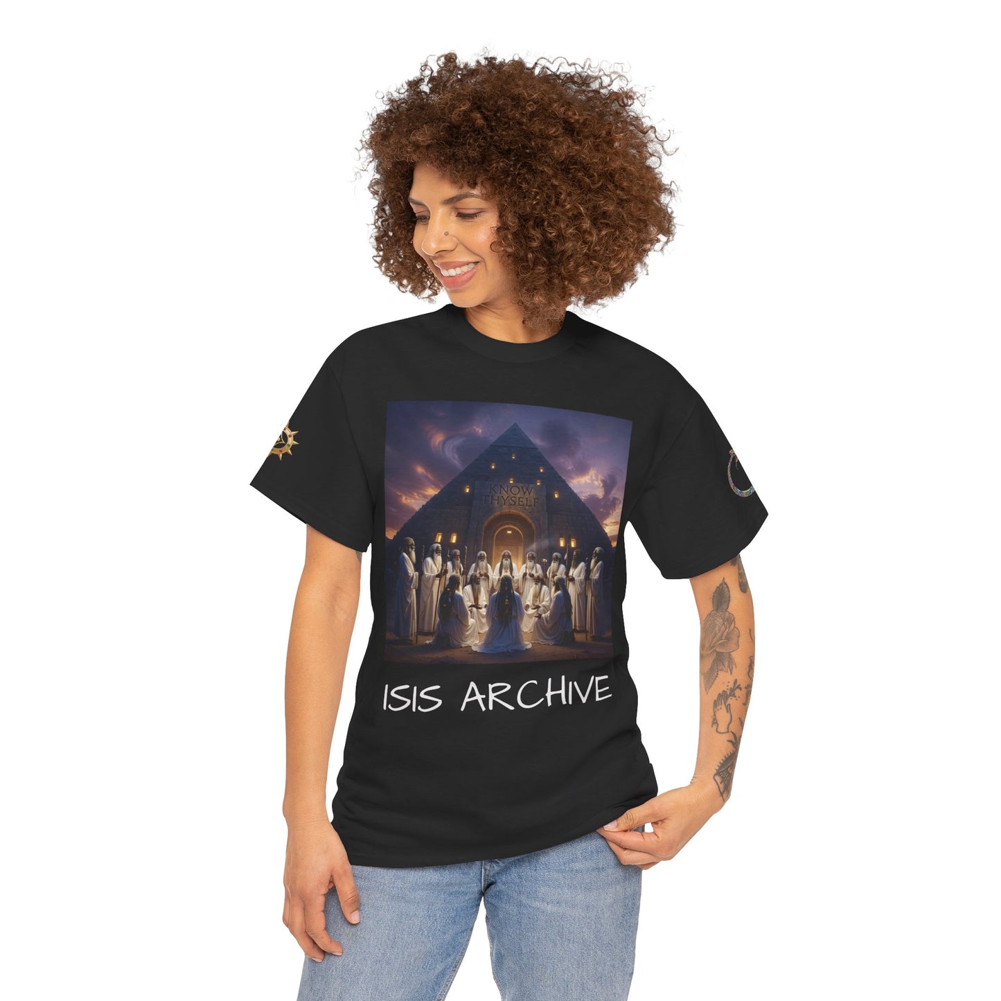 Mystic Ceremony T-Shirt — 'Isis Archive' Egyptian Temple Graphic Tee