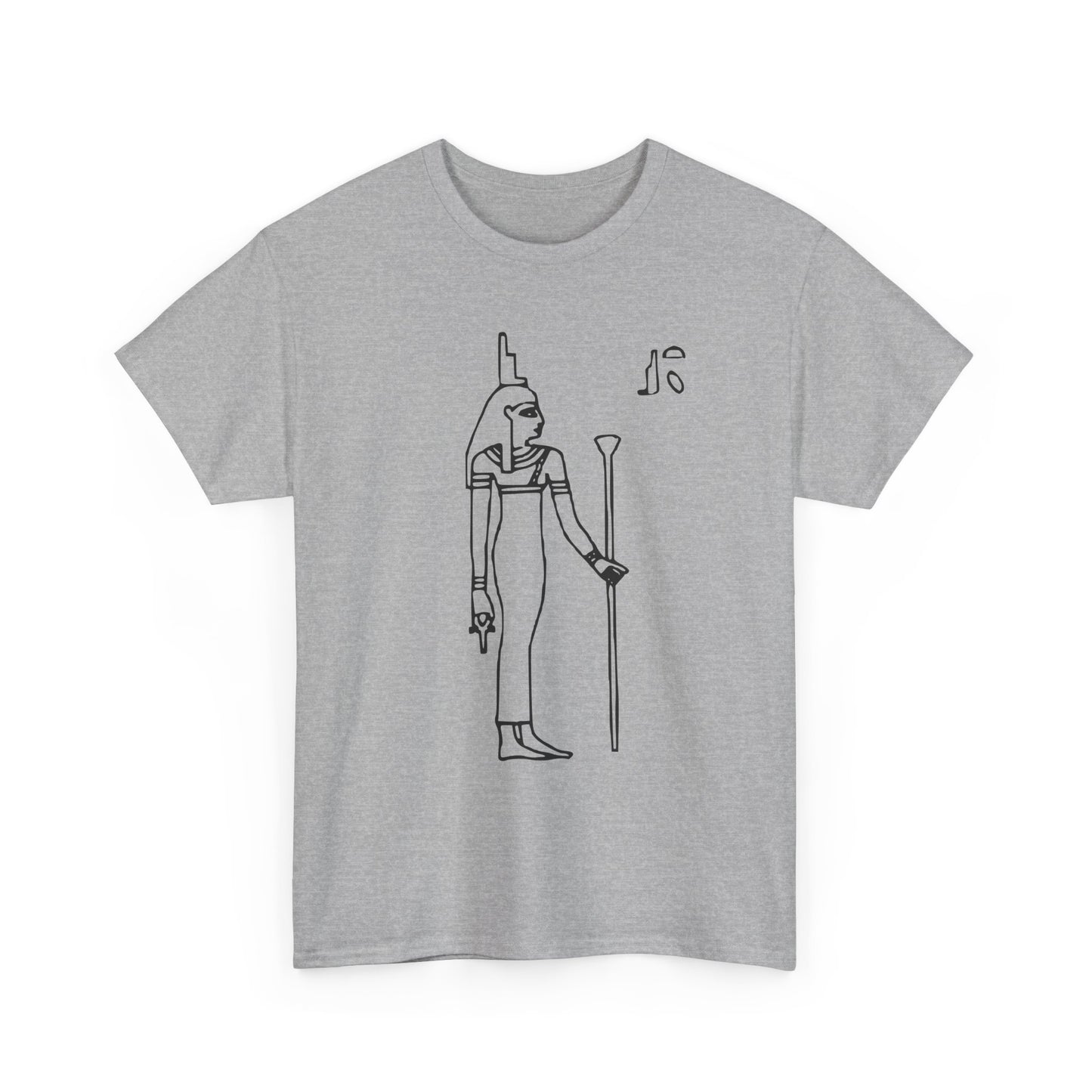 Egyptian Goddess Tee — Minimal Line Art Anubis Front with “Know Thyself” Back