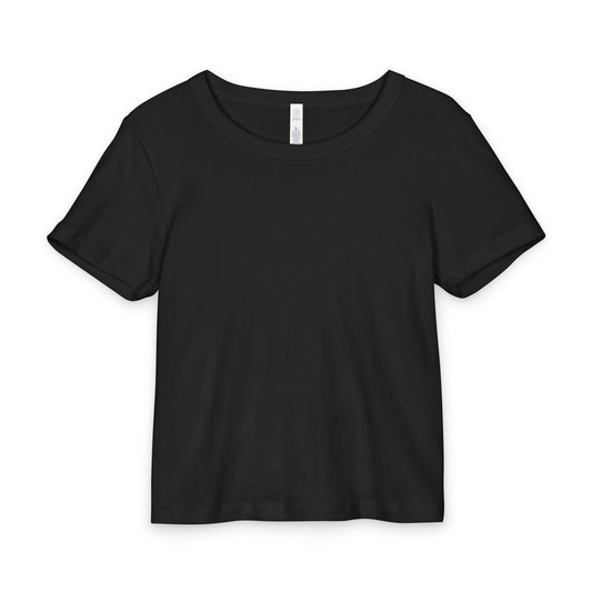 Organic Rib Baby Tee — Minimal Black Baby T-Shirt for Newborns & Infants