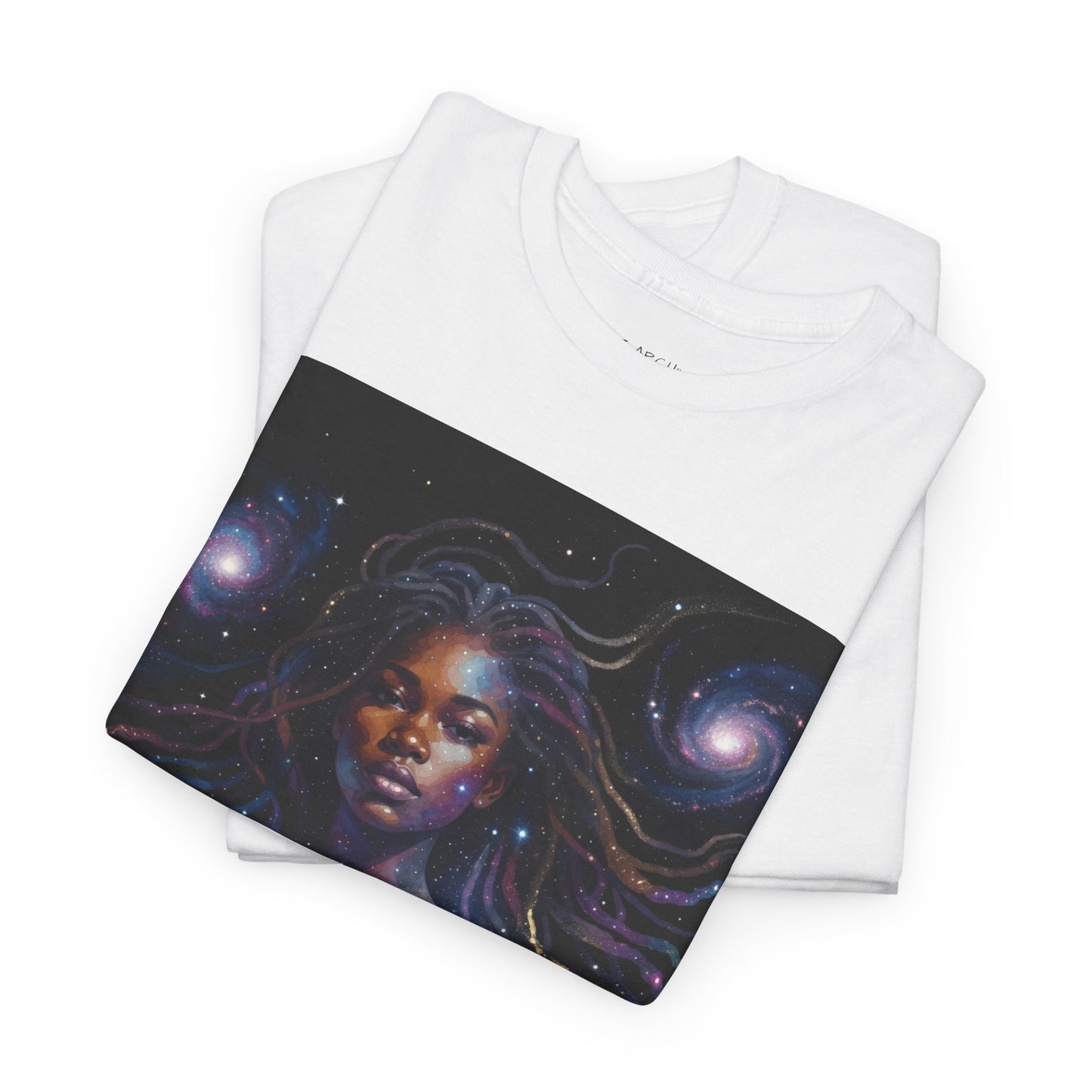 Galaxy Goddess T‑Shirt — Cosmic Woman Art Tee