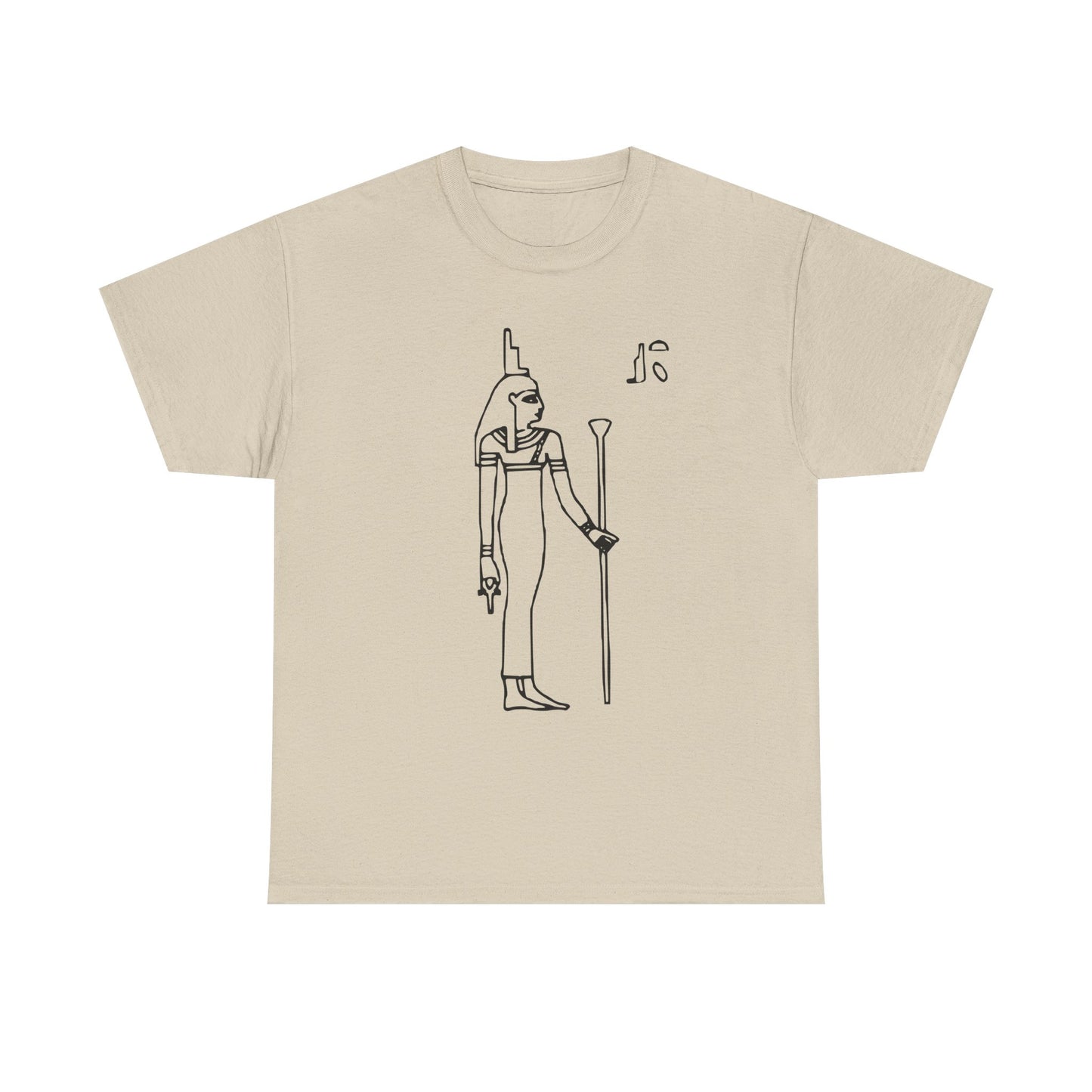 Egyptian Goddess Tee — Minimal Line Art Anubis Front with “Know Thyself” Back