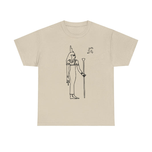 Egyptian Goddess Tee — Minimal Line Art Anubis Front with “Know Thyself” Back