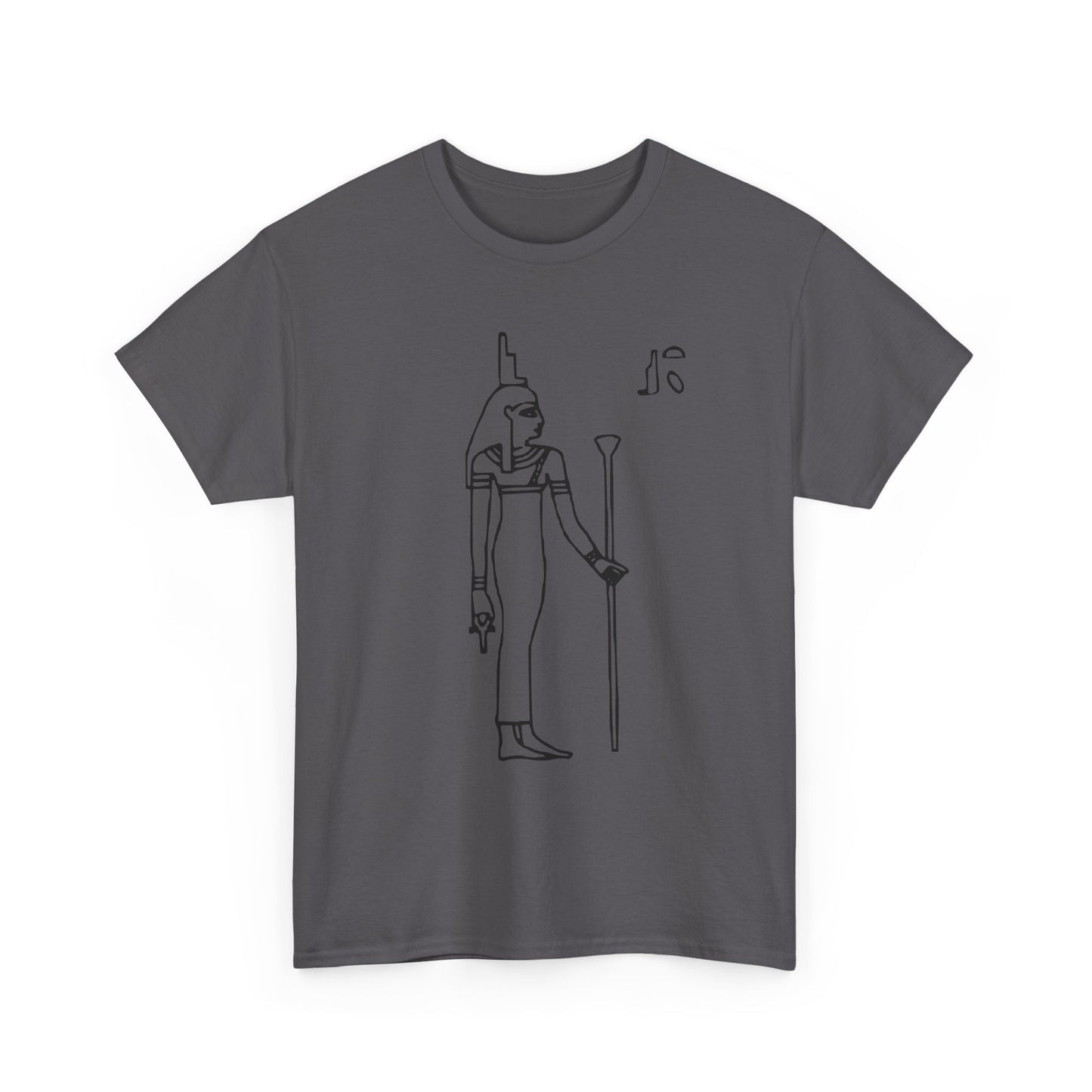 Egyptian Goddess Tee — Minimal Line Art Anubis Front with “Know Thyself” Back