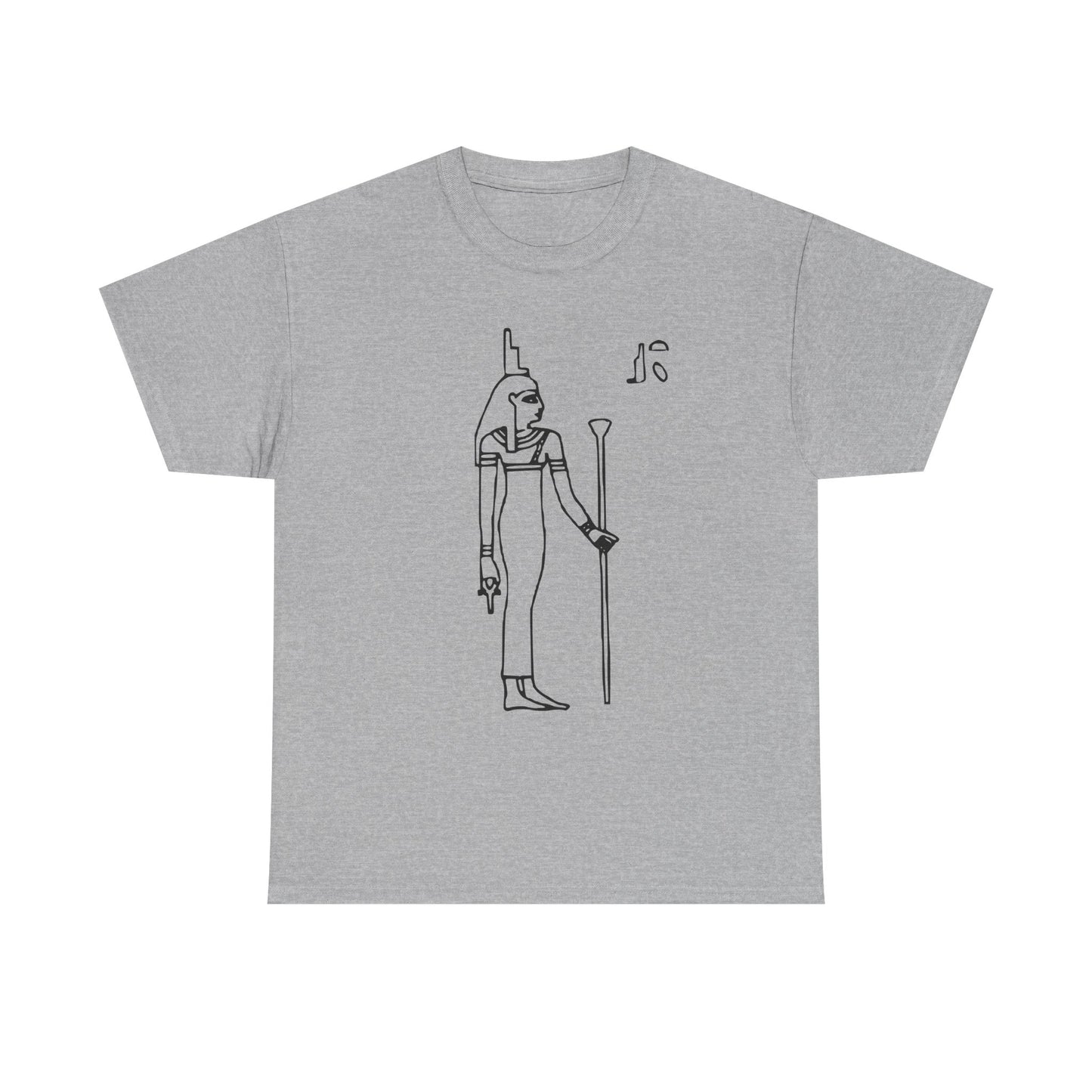 Egyptian Goddess Tee — Minimal Line Art Anubis Front with “Know Thyself” Back