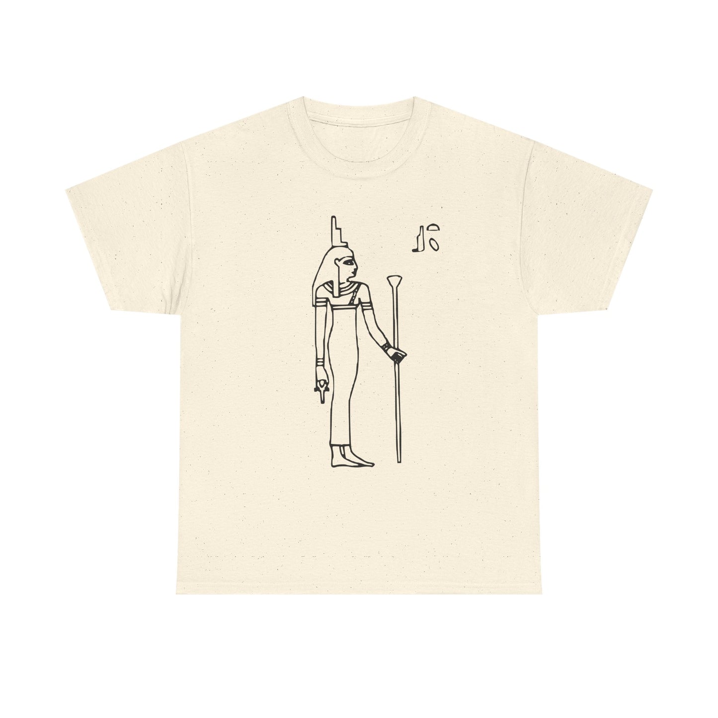Egyptian Goddess Tee — Minimal Line Art Anubis Front with “Know Thyself” Back