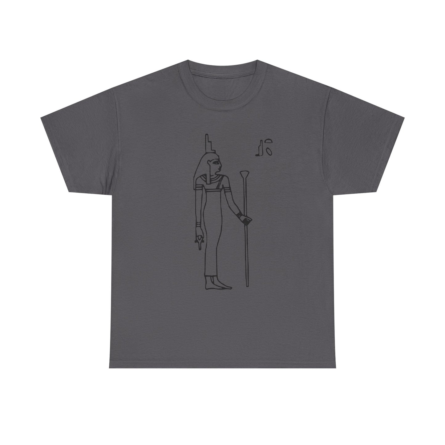 Egyptian Goddess Tee — Minimal Line Art Anubis Front with “Know Thyself” Back